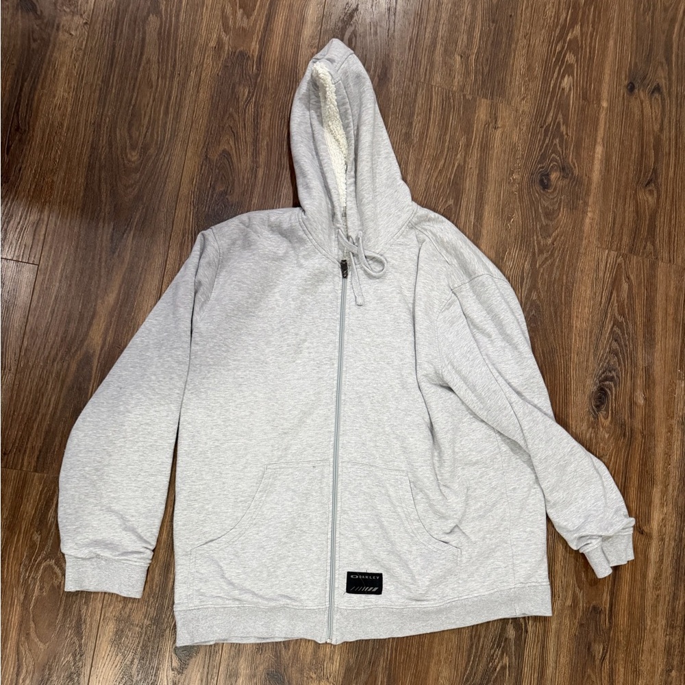 Oakley Gray Zip Up Sweater